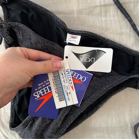 SPEEDO KOREA - (NWT) Silver Glitter Triangle Bikini Set - Picture 4 of 6